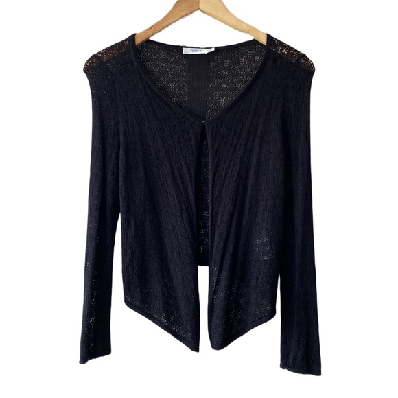 Ricki’s Pointelle Drape Front Cardigan - Picture 3 of 9